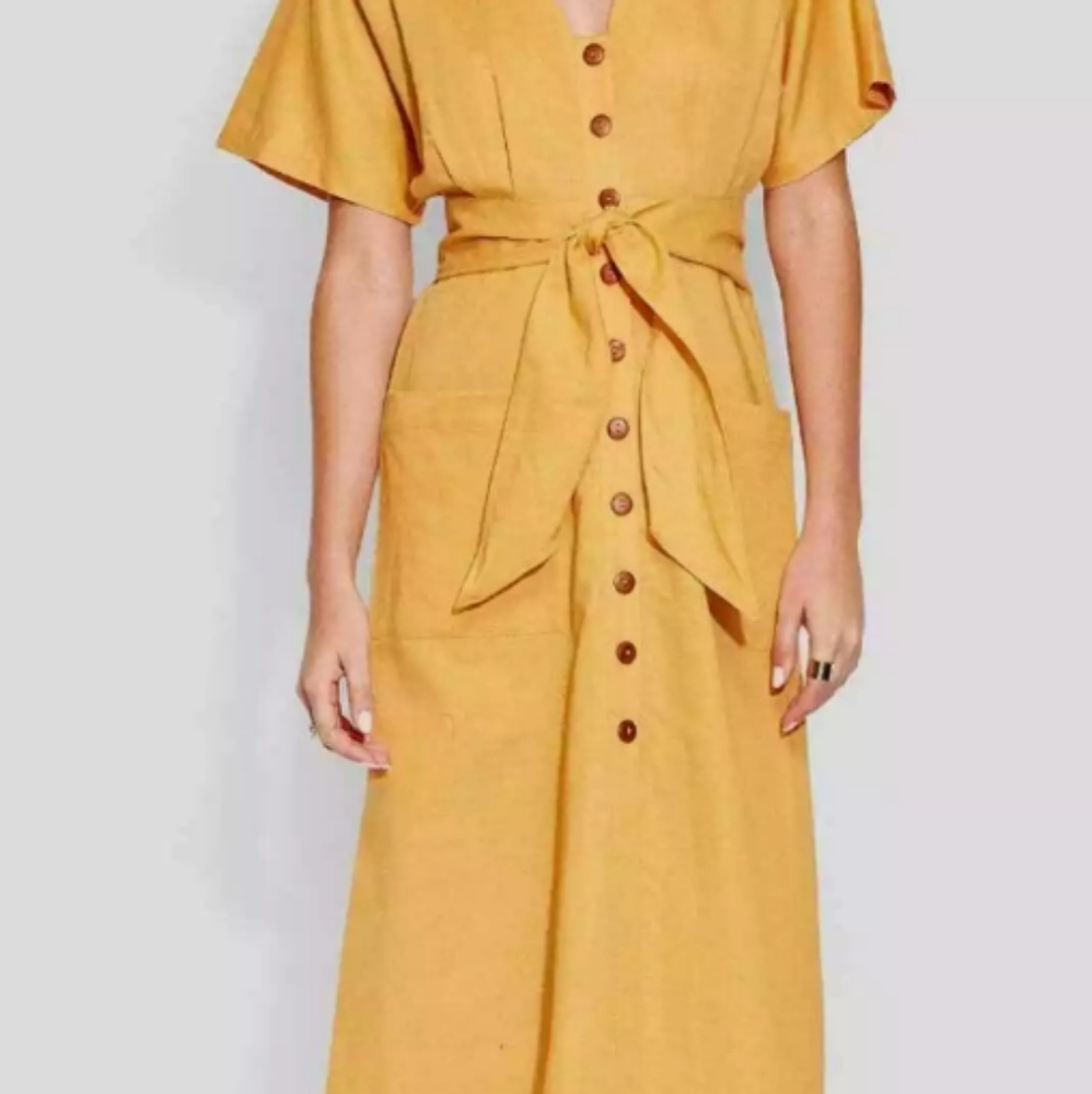 Seafolly Revolve Ocean Alley Button Front Beachy Boho Dress X small New